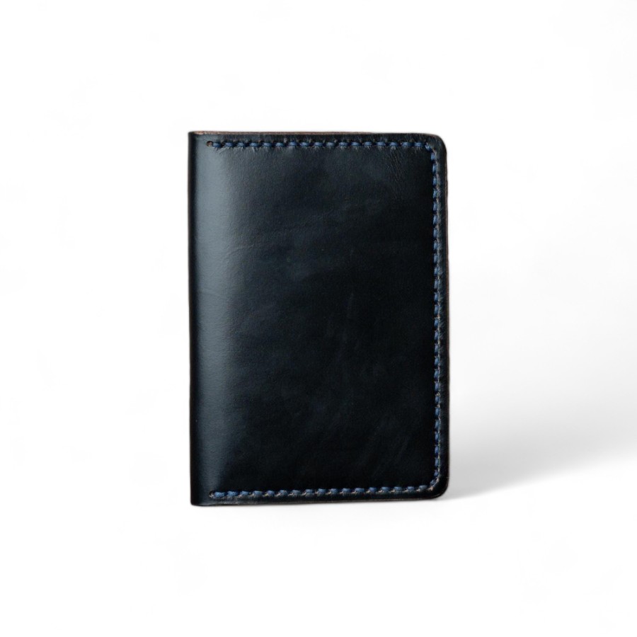 Stylish Black Leather Passport Case