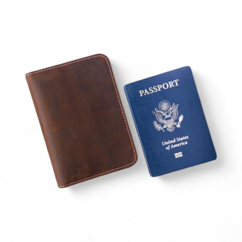Personalised Leather Passport Cover