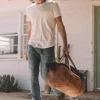 Luxury handcrafted leather weekender bag for men - Alborz