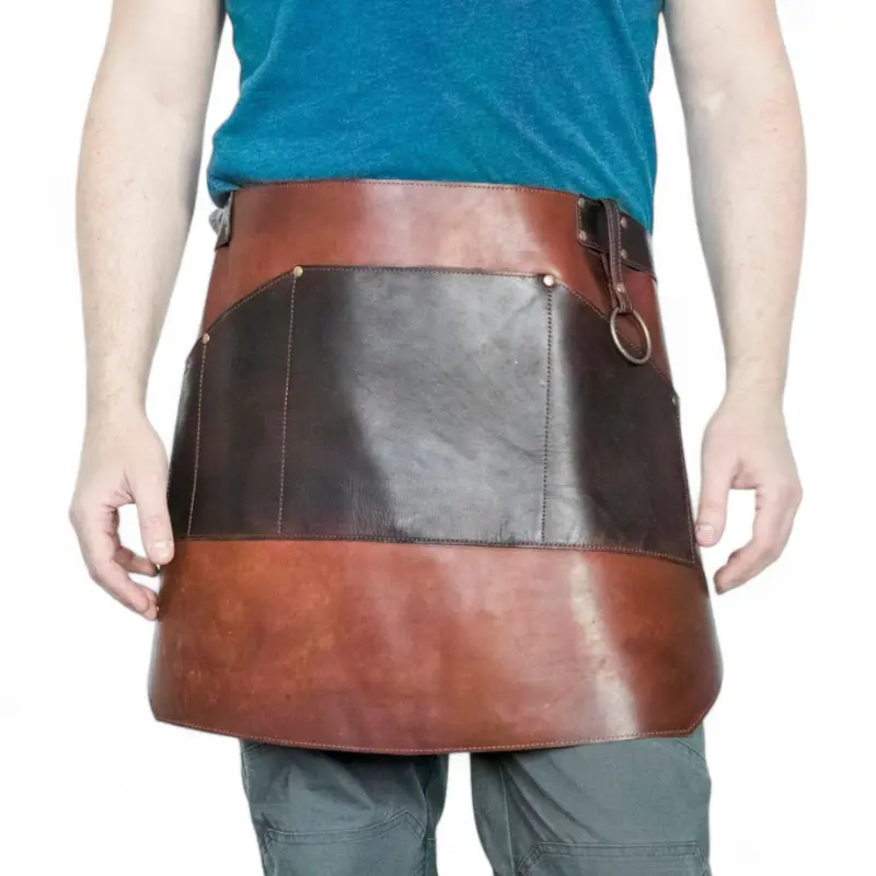 Durable Half Leather Bartender Apron